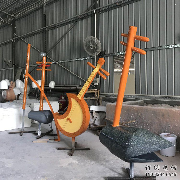 二胡雕塑優價，村標概念，不銹鋼二胡雕塑廠家精品