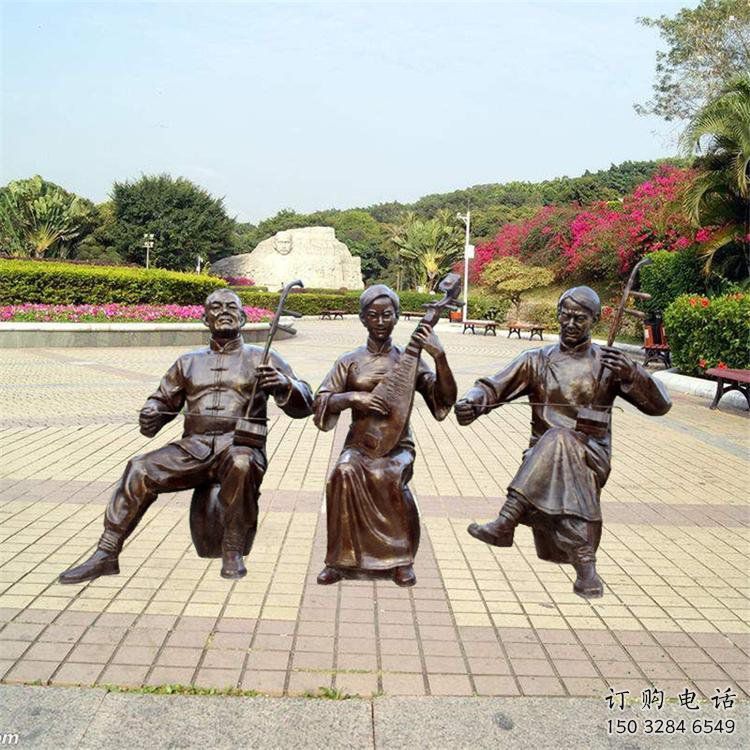 拉二胡雕塑生產(chǎn)商，街頭藝術(shù)，藝術(shù)民俗人物雕塑精選