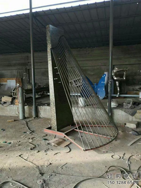 馬頭琴雕塑制造商，小區(qū)擺件，不銹鋼馬頭琴雕塑制造商