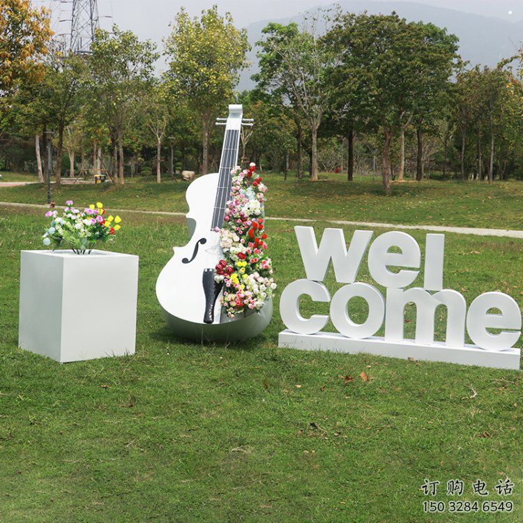提琴雕塑承接，城市雕塑，不銹鋼提琴雕塑精品