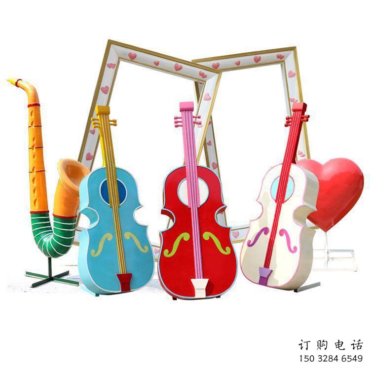 提琴雕塑點(diǎn)擊，陸地?cái)[件，不銹鋼提琴雕塑預(yù)定
