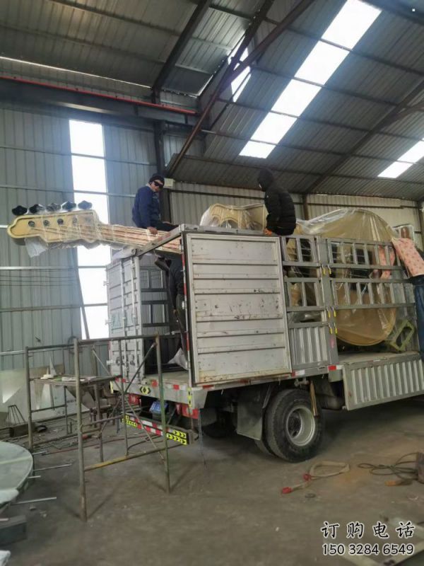 提琴雕塑定制，景觀雕塑，不銹鋼提琴雕塑展品