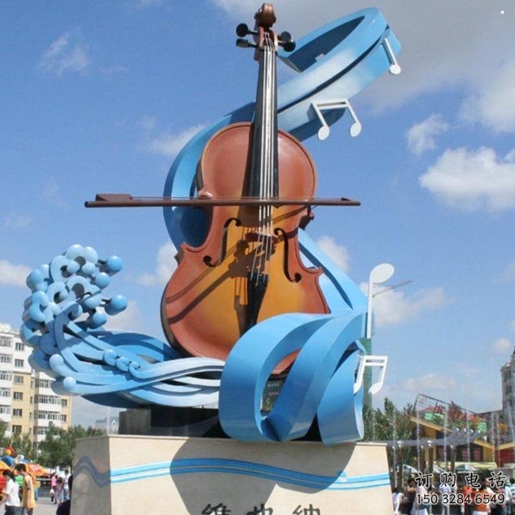 提琴雕塑精選，彩鋼制作，不銹鋼提琴雕塑標(biāo)準(zhǔn)