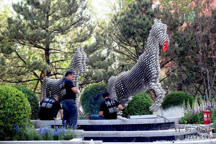 方塊馬雕塑標準，拉絲工藝，裝飾方塊馬雕塑精品