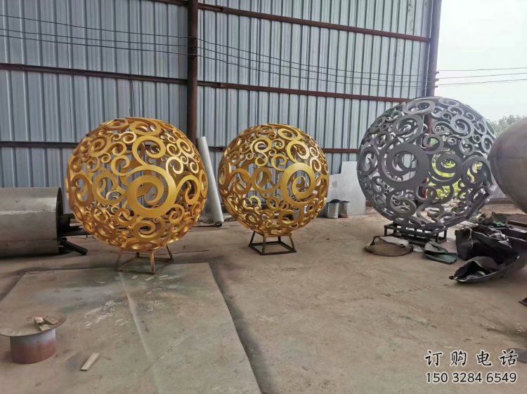 燈光球雕塑制造，廣場雕塑，制造不銹鋼燈光球雕塑廠家