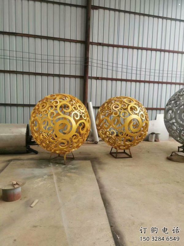 燈光球雕塑制作，美陳雕塑，不銹鋼燈光球雕塑優選