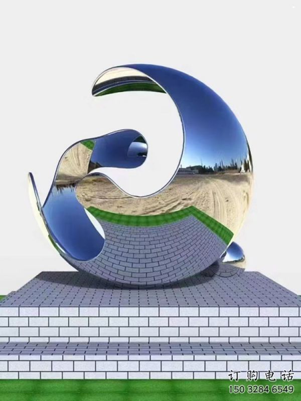 景觀球雕塑制造商，露天雕塑，不銹鋼景觀球雕塑訂做