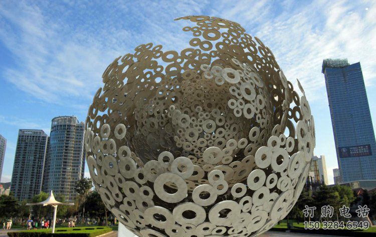 現代球形雕塑承接，歐式風格，鏤空球形雕塑精選