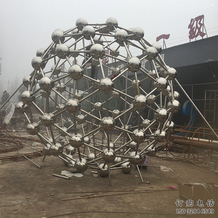 星球雕塑生產商，小區雕塑，不銹鋼星球雕塑展品