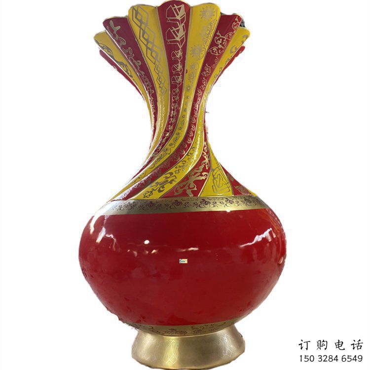 花瓶雕塑選定，美陳雕塑，現代玻璃鋼花瓶雕塑優選