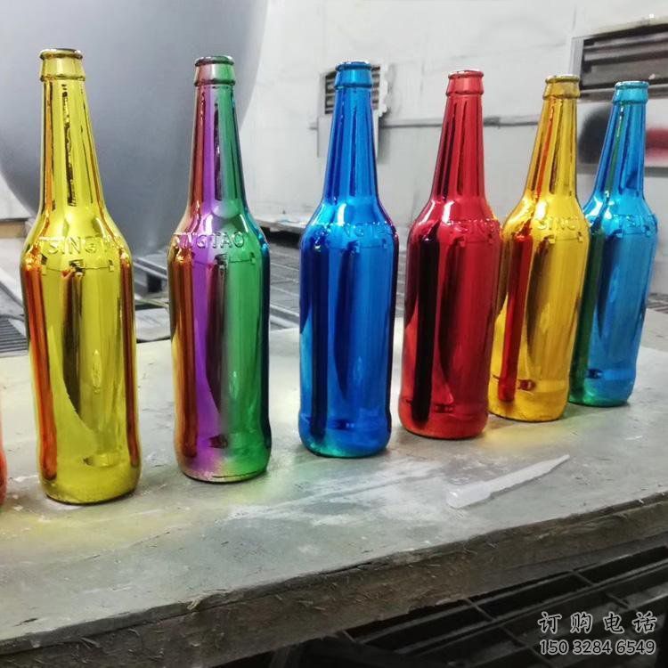 啤酒瓶雕塑觀賞型，廣場系列，玻璃鋼啤酒瓶雕塑優選