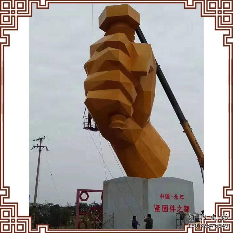 拳頭雕塑供應，多彩藝術，別墅不銹鋼拳頭雕塑供求
