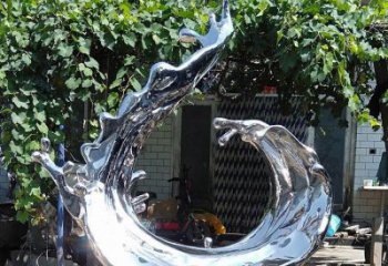 波浪雕塑供應，城區(qū)小品，不銹鋼波浪雕塑制造商