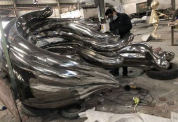 波浪雕塑制造，酒店擺件，不銹鋼波浪雕塑選定