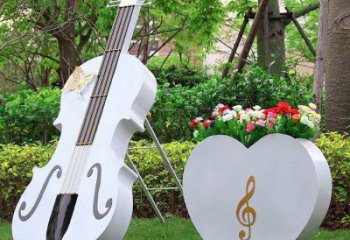 大提琴雕塑供求，水景雕塑，不銹鋼大提琴雕塑制造商