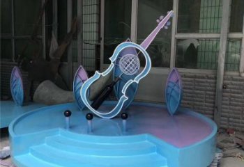 大提琴雕塑通用，城市雕塑，不銹鋼大提琴雕塑指用