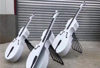 雕塑定制，小區雕塑，不銹鋼大提琴雕塑提供