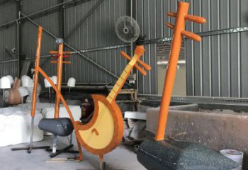 二胡雕塑精品，景觀雕塑，不銹鋼二胡雕塑生產商