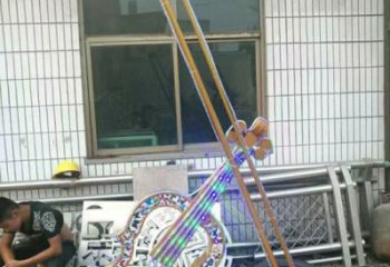 提琴雕塑供應，地標擺件，烤漆提琴雕塑制造