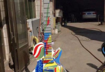 提琴雕塑預(yù)定，美陳雕塑，花園烤漆提琴雕塑承接