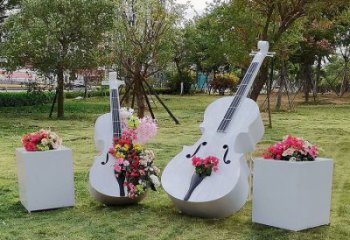 提琴雕塑批發，水景雕塑，不銹鋼提琴雕塑供求