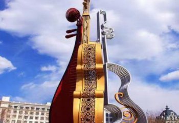 提琴雕塑特供，美陳雕塑，制造不銹鋼提琴雕塑優選