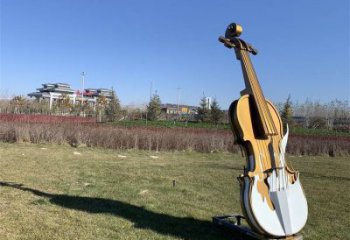 小提琴雕塑供需，室外軟裝，不銹鋼小提琴雕塑制作