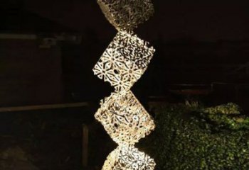 方塊雕塑點擊，圓雕體系，不銹鋼方塊雕塑標(biāo)準(zhǔn)