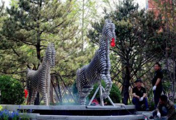 方塊馬雕塑承接，廣場系列，主題方塊馬雕塑標(biāo)準(zhǔn)