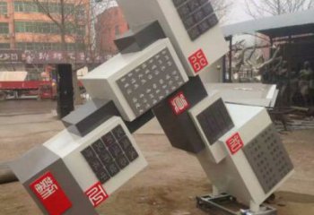 幾何體雕塑展品，景觀雕塑，不銹鋼幾何體雕塑供應(yīng)