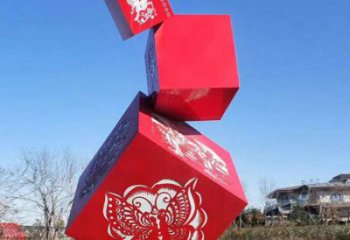 房地產(chǎn)立方體雕塑