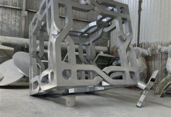 立方體雕塑特供，地標擺件，鏤空鏤空立方體雕塑選用