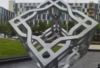 立方體雕塑提供，戶外雕塑，鏤空立方體雕塑廠家