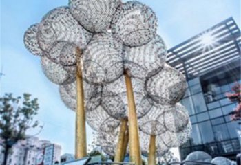 空心球雕塑訂做，多彩藝術，鏤空空心球雕塑制造