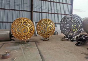 燈光球雕塑制造，廣場雕塑，制造不銹鋼燈光球雕塑廠家