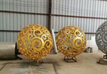 燈光球雕塑制作，美陳雕塑，不銹鋼燈光球雕塑優選