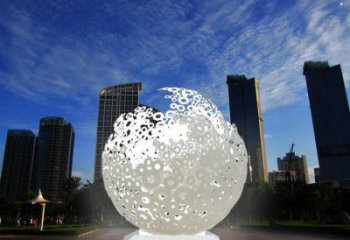 景觀球形雕塑制作，園林裝飾，鏤空球形雕塑廠家