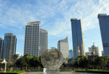 球形雕塑承接，景區案例，景觀鏤空球形雕塑定制廠家