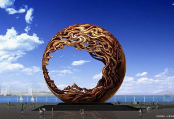 球形雕塑訂做，美陳雕塑，不銹鋼球形雕塑優選