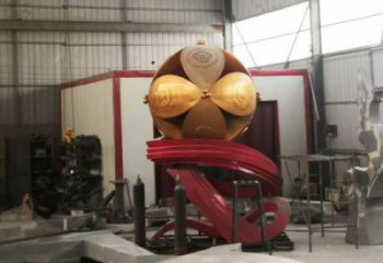 繡球雕塑制作，廣場雕塑，不銹鋼繡球雕塑提供