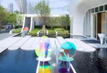 原子球雕塑通用，水景雕塑，不銹鋼原子球雕塑廠