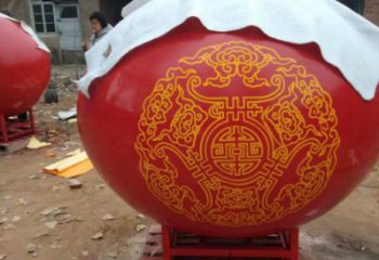 圓球雕塑擺件，景區案例，房地產烤漆圓球雕塑常用