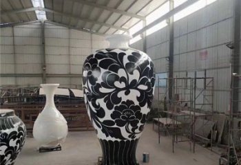 花瓶雕塑提供，美陳雕塑，玻璃鋼花瓶雕塑承接