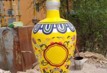 花瓶雕塑展品，彩鋼制作，玻璃鋼花瓶雕塑精品