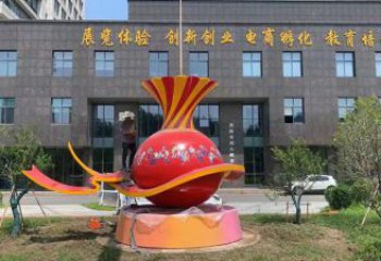 花瓶雕塑精品，景觀構件，景觀玻璃鋼花瓶雕塑供求