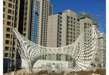 花瓶雕塑標準，彩鋼制作，鏤空花瓶雕塑優價