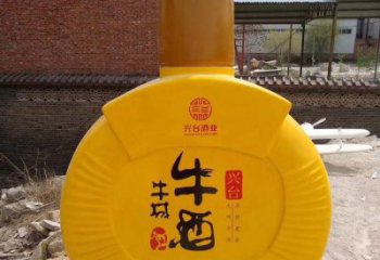 洋酒瓶雕塑生產商，街頭藝術，藝術玻璃鋼洋酒瓶雕塑精選
