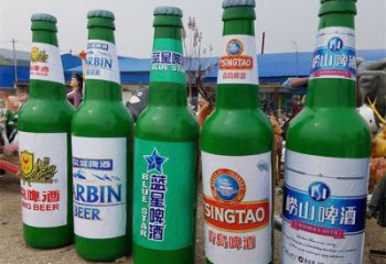 啤酒瓶雕塑供給，戶外雕塑，玻璃鋼啤酒瓶雕塑選用