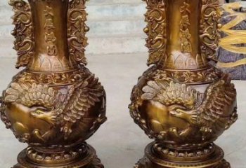 花瓶雕塑供應，地標擺件，銅花瓶雕塑制造廠家