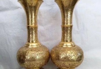 花瓶雕塑選定，拉絲工藝，景觀銅花瓶雕塑預定